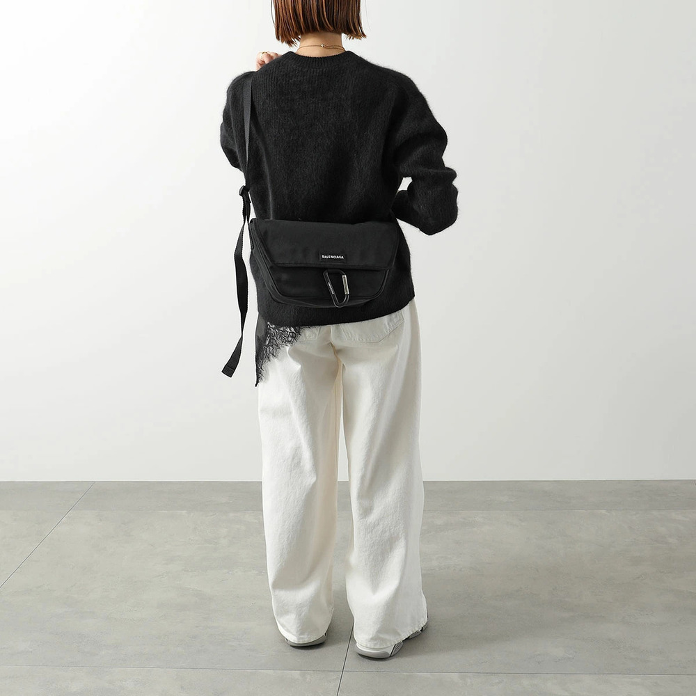 Balenciaga Explorer Flap Messenger Bag BLACK